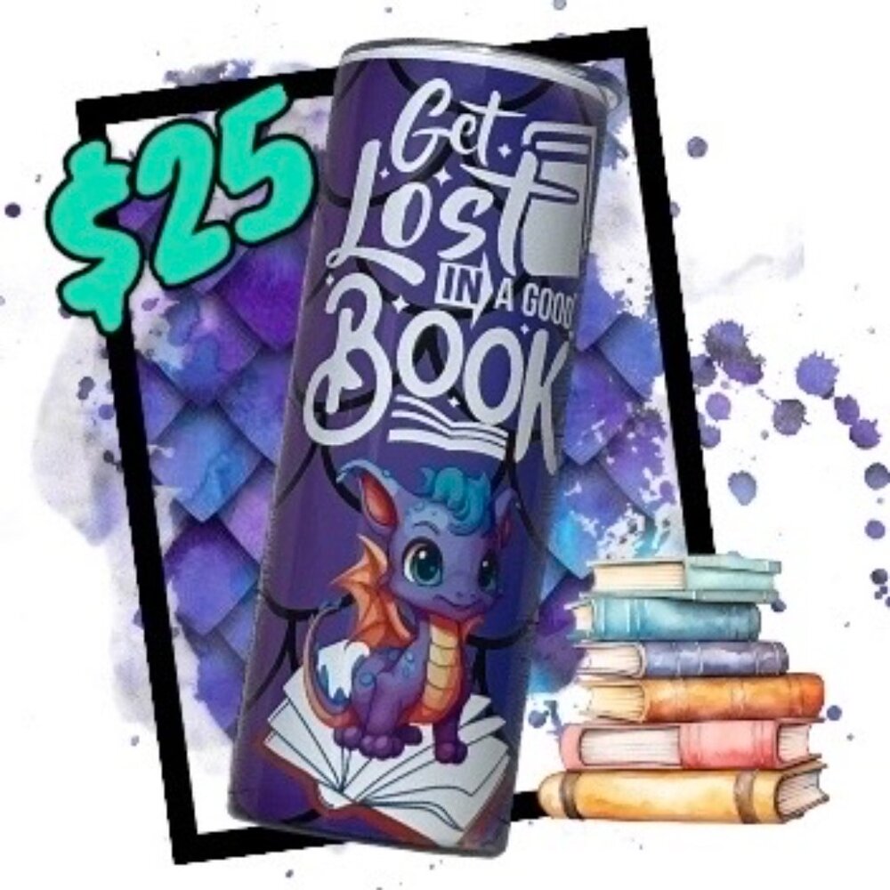 Bookish Dragon 20 oz Tumbler for hot and cold